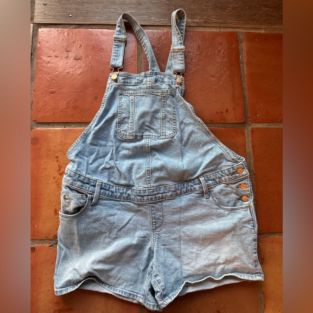 Isabel Maternity by Ingrid & Isabel Light Blue Denim Overalls